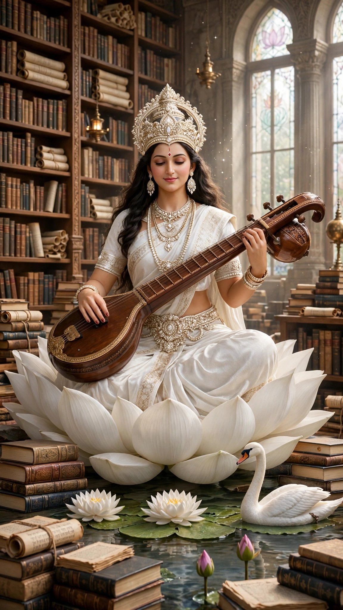 Maa Saraswati HD Wallpaper allpaper